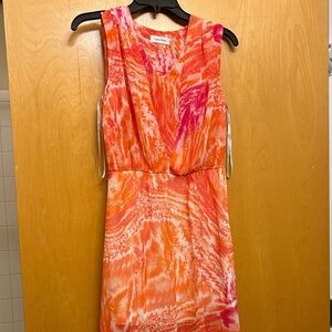 Calvin Klein Women's Orange and Pink Sundress